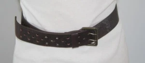ORIGINAL  ceinture DIPLODOCUS  marron cuir  80 / 32 neuf - Imagen 1 de 1
