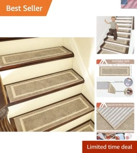 Non-Slip Carpet Mat 28inX9in Indoor Stair Runners for Wooden Steps,Stair Rugs... - Picture 1 of 10