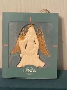 Lenox Angel of Joy Christmas Ornament W/ Gold Wings 1994 3.25” in box - Picture 1 of 4