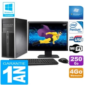 PC Tour HP Compaq 8200 Intel G630 Ram 4Go Disque 250 Go Wifi W7 Ecran 19" - Photo 1/1