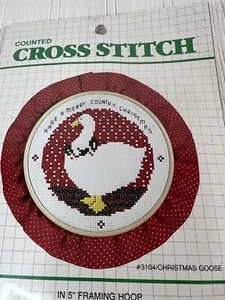 Vintage Counted Cross Stitch, Needle Point,Crafts Kit. Pattern Christmas Goose. - Picture 1 of 4