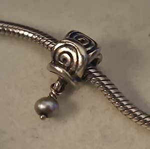 Pandora Oxy Swirl Grey Pearl 790281GP - *RETIRED & RARE* - Picture 1 of 2