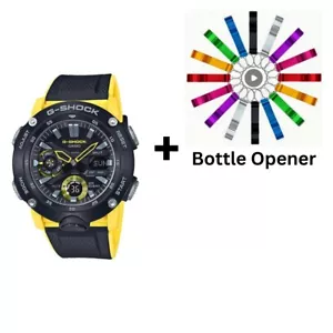 Casio G-Shock Analogue/Digital Carbon Core Guard Black/Yellow Men's Watch GA2... - Picture 1 of 3