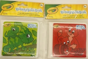 Lot of 2 - Soft Crayola Bubbly Bath Books - Rocking’ Red & Go Go Green -NEW - 3+ - Picture 1 of 6
