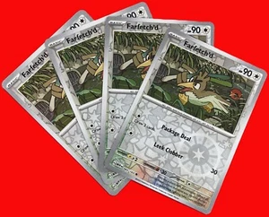 4X Pokemon TCG Farfetch'd 083/165 REVERSE HOLO Scarlet & Violet 151 English NM - Picture 1 of 2