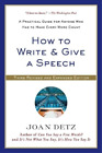 Joan Detz How To Write and Give A Speech (Paperback)