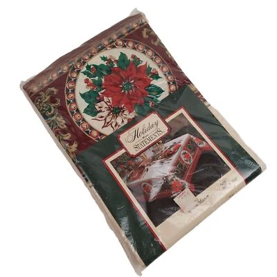 Home Holiday Statements Grand Manor Christmas Fabric Table Cloth Linens 60"x104" - Image 1 of 4