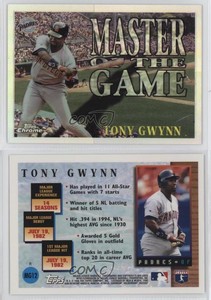 1996 Topps Chrome Master of the Game Refractor Tony Gwynn #MG12 HOF