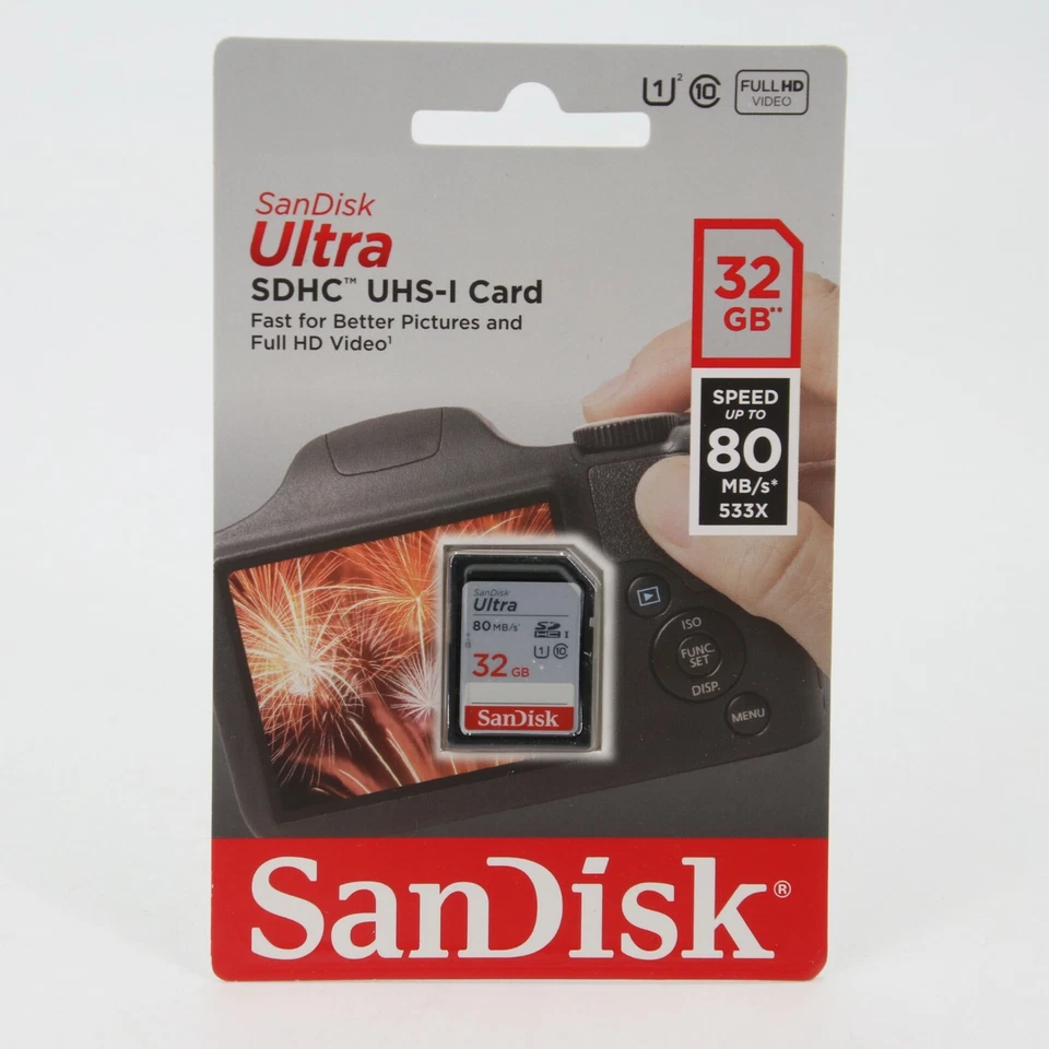 SanDisk Ultra 32GB Class 10 UHS-I SDXC New & Sealed  - Image 1 of 2
