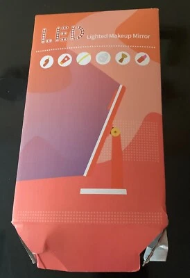 10X MAGNIFYING LIGHTED MAKEUP MIRROR Daylight LED Vanity Bathroom Travel Compact - Image 1 of 3