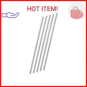uxcell 4mm x 300mm 304 Stainless Steel Solid Round Rod for DIY Craft - 5pcs - Picture 1 of 2