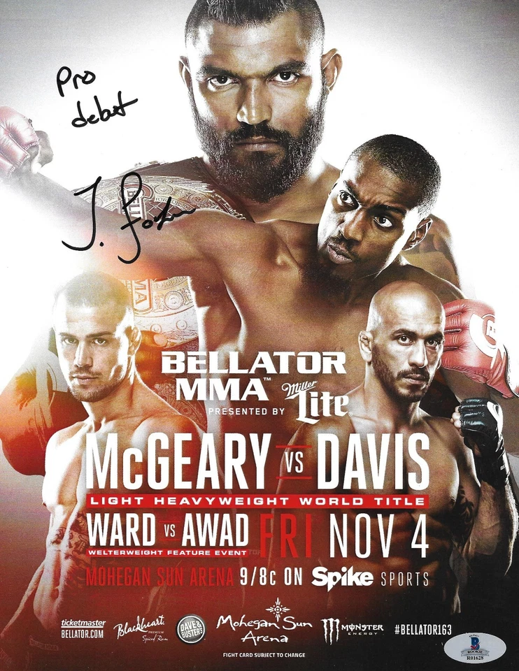 Tyrell Fortune Signed Bellator 163 MMA Pro Debut Fight Program BAS COA Fab Five - Image 1 of 4