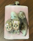 Kittens in Bows Pink Flask 8oz Stainless Steel Hip Drinking Whiskey