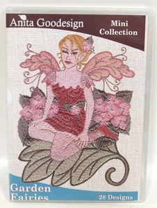 Anita Goodesign Garden Fairies Mini Collection Embroidery CD 28 Designs 41MAGHD - Picture 1 of 3