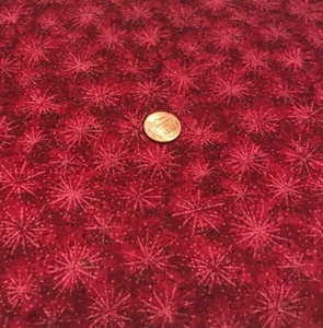 Tonal Red With Bursts Allover * 100% Cotton Remnant * 8" x 22" * Unbranded - Picture 1 of 3
