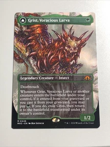 Grist, Voracious Larva (Borderless) Modern Horizons 3 NM (Pack Fresh) Mtg Tcg - Picture 1 of 4