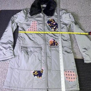 custo barcelona Jacket Nano Puffer Quilted long coat patch work Light Weight - Picture 1 of 11