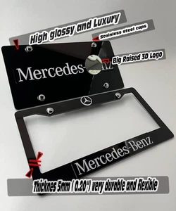 License Plate Frame for Mercedes Benz Tag 2pcs Set COVER Holder fits universal - Bild 1 von 5