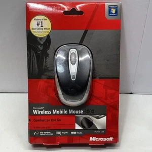 Microsoft Wireless Mobile Mouse 3000, 4 Button, PC, MAC USB Windows - Picture 1 of 6