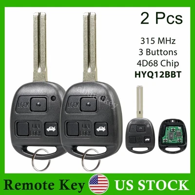 2 For 2004 2005 2006 Lexus ES330 RX330 Remote Key Fob Entry 3 Buttons HYQ12BBT Foto 1 de 4