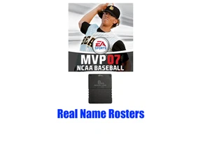 MVP 07 NCAA Baseball Vero Nome Roster Aggiornamento Memory Card PS2 PlayStation 2 2007 - Foto 1 di 1