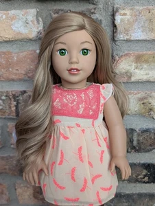 Theia Custom American Girl Doll OOAK Blonde Hair Green Eyes Corinne Mold - Picture 1 of 5