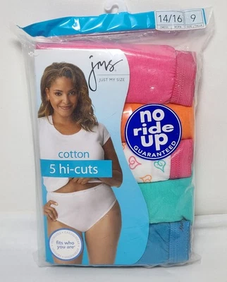 2009 JMS Just My Size Cotton 5 Hi-Cuts (Size 9) – New - Image 1 of 4