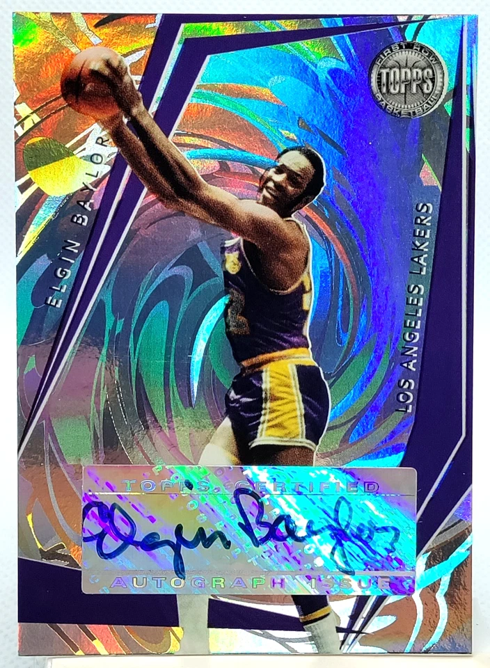 /107 Elgin Baylor AUTO 2005-06 Topps First Row Lakers Signature Autograph Holo - Image 1 of 3