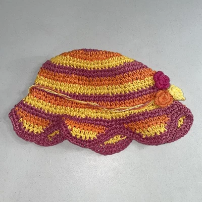 The Children's Place Colorful Crochet Paper Straw Bucket Hat - Size 18-24 Months - Image 1 of 4