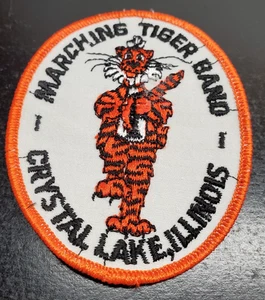 Vintage Marching Tiger Band Sew-On Patch - Crystal Lake Illinois - Picture 1 of 4