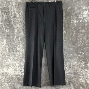 Lauren Ralph Lauren Size 12 Sanderson Stretch Straight Leg Career Pants Gray Zip - Picture 1 of 10