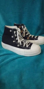 Größe US 7 Damen Converse All Star Chuck Taylor 70 schwarz mit Stickerei 🌼🌻🌻 - Bild 1 von 12