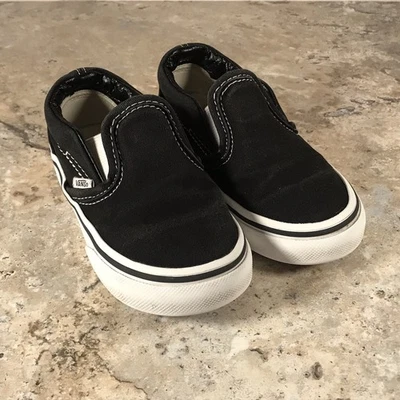 ZAPATO VANS BABY CLASSIC PULL ON LONA NEGRO BLANCO NIÑO TALLA 8 Foto 1 de 4