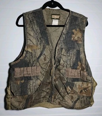 Vintage SafTbak Realtree Hardwoods 20-200 Camo Bird Hunting Vest Mens Size Md - Image 1 of 4