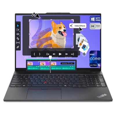 Lenovo ThinkPad E16 Gen 2 Business Laptop, Ultra 5-125H, 16" FHD+, QWERTZ - Bild 1 von 4