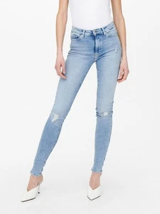ONLY Damen Jeans Hose Hüft ONLPAOLA HW SK DNM AGI285 Skinny Fit Blau S M L XL - Picture 1 of 7