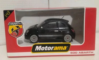 FIAT 500 ABARTH 1/43 MOTORAMA Black Nero CARARAMA SPEEDPOWER - Immagine 1 di 4
