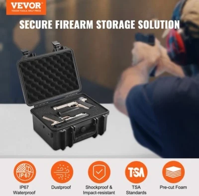 VEVOR Valigetta Custodia per Armi Pistola con Serratura Per 2 Pistole IP67 - Image 1 of 4
