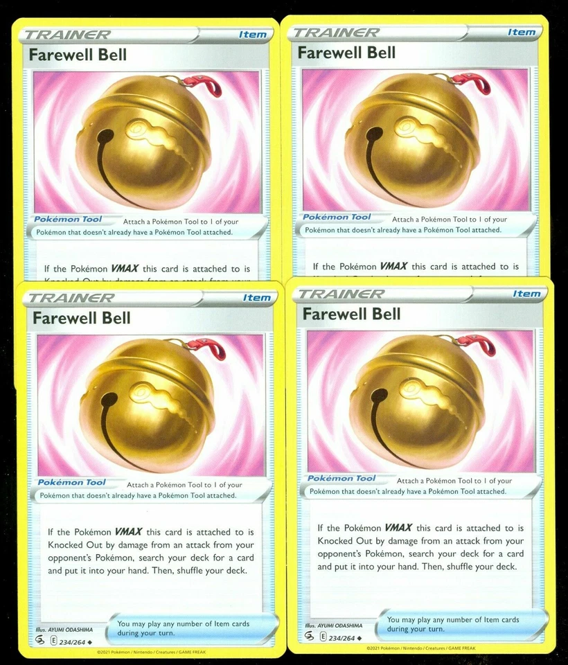 Pokemon -  4x Farewell Bell 234/264 - Fusion Strike - NM/M -New - Image 1 of 1