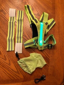 LED Reflective Vest with 2 Reflector Armbands – High-Visibility Safety Gear - Picture 1 of 5