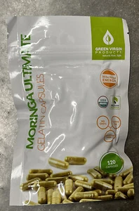 Green Virgin - Moringa Ultimate 120 Gelatinekapseln - Ablaufdatum 8/2024 - Bild 1 von 2