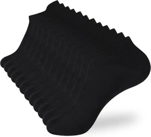 Mens Bamboo Ankle Socks with Heel Tab Low Cut Thin Athletic Performance 6 pairs - Picture 1 of 26
