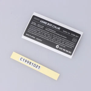 1PC For GBC Game Console New Lables Back Stickers Replacement for Shell stic-JN - Picture 1 of 12