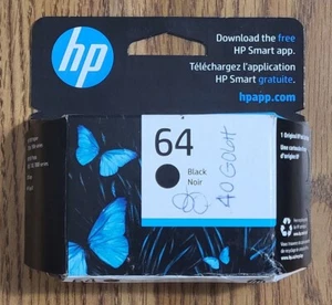 HP 64 Black Ink Cartridge - Genuine HP Original ink Expires JAN 2024 - Picture 1 of 5