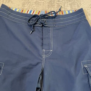 J. Crew Men's Shorts The Original Longboard Board Swim Cargo Blue Size 32 - Picture 1 of 6