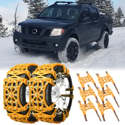 Para Nissan Frontier 6x Coche Nieve Neumático Cadena Barro ICE Antideslizante Emergencia Foto 1 de 4