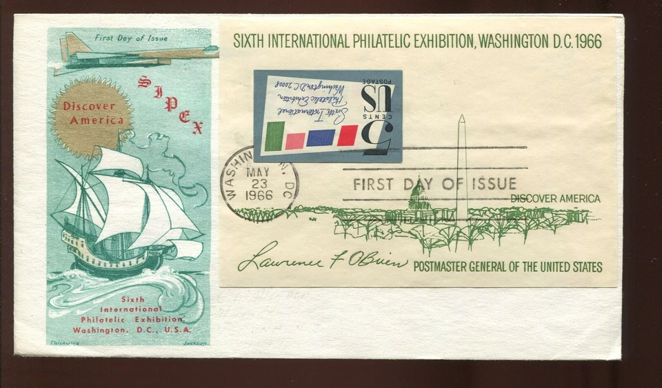 1311 SIPEX SOUVENIR SHEET EFO FANTASY INVERT STAMP FDC COVER LV 334 - Image 1 of 1