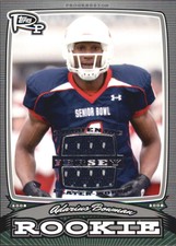 2008 Topps Rookie Progression Rookies Game Worn Jerseys Silver Adarius Bowman 