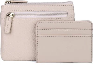 Julia Buxton Pebble RFID Pik-Me-Up® Large ID Coin / Card Case White Pepper - Picture 1 of 1