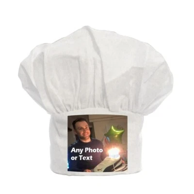 PERSONALISED Chefs Chef's Hat PHOTO Print Kitchen Fun Gift Christmas Birthday. - Image 1 of 2